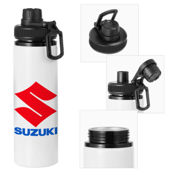 SUZUKI, Metal water bottle with safety cap, aluminum 850ml