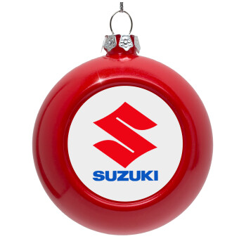 SUZUKI, Red Christmas tree ornament bauble 8cm