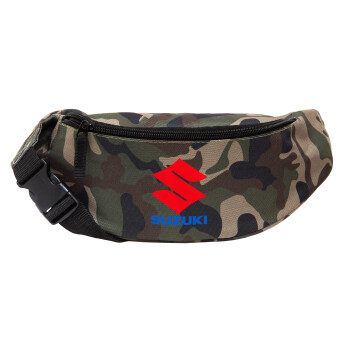 SUZUKI, Unisex waist bag (banana) in Jungle camouflage color with 2 pockets