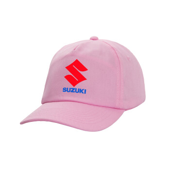 SUZUKI, Adult Baseball Cap, 100% Cotton, PINK (COTTON, ADULT, UNISEX, ONE SIZE)