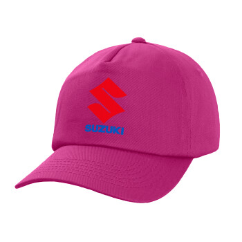 SUZUKI, Children's Baseball Cap, 100% Cotton Twill, Fuchsia (COTTON, CHILDREN'S, UNISEX, ONE SIZE)