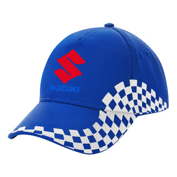 SUZUKI, Adult Ultimate BLUE RACING Cap, (100% COTTON DRILL, ADULT, UNISEX, ONE SIZE)