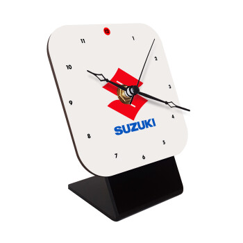 SUZUKI, Quartz Wooden table clock with hands (10cm)