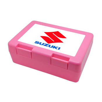 SUZUKI, Παιδικό δοχείο κολατσιού ΡΟΖ 185x128x65mm (BPA free πλαστικό)