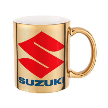 SUZUKI, Mug ceramic, gold mirror, 330ml