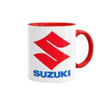 SUZUKI, Κούπα χρωματιστή κόκκινη, κεραμική, 330ml