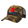 Adult Structured Trucker Hat, with Mesh, (Camouflage) Army (100% COTTON, ADULT, UNISEX, ONE SIZE)