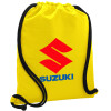 Backpack pouch GYMBAG Yellow, with pocket (40x48cm) & thick cords