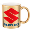 Mug ceramic, gold mirror, 330ml