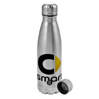 smart, Metallic water bottle, stainless steel, 750ml