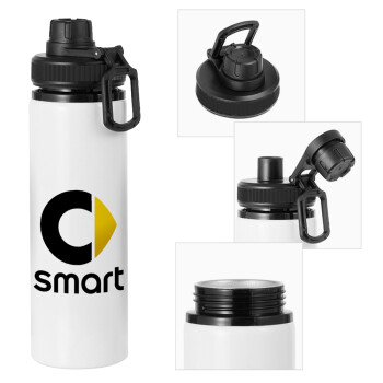 smart, Metal water bottle with safety cap, aluminum 850ml