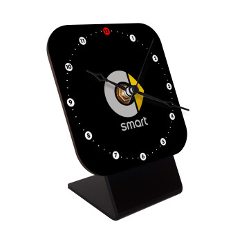 smart, Quartz Wooden table clock with hands (10cm)