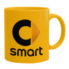 Ceramic coffee mug yellow, 330ml