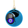 Blue Christmas tree ball ornament 8cm