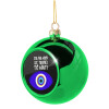 Green Christmas tree ornament ball 8cm