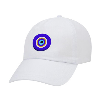 Το μάτι, Καπέλο Ενηλίκων Baseball Λευκό 5-φύλλο (POLYESTER, ΕΝΗΛΙΚΩΝ, UNISEX, ONE SIZE)