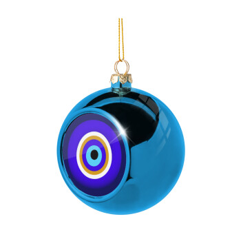 Το μάτι, Blue Christmas tree ball ornament 8cm