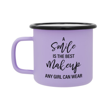 A slime is the best makeup any girl can wear, Κούπα Μεταλλική εμαγιέ ΜΑΤ Light Pastel Purple 360ml