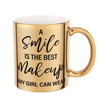 A slime is the best makeup any girl can wear, Mug ceramic, gold mirror, 330ml