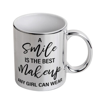 A slime is the best makeup any girl can wear, Mug ceramic, silver mirror, 330ml