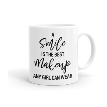 A slime is the best makeup any girl can wear, Ceramic coffee mug, 330ml (1pcs)
