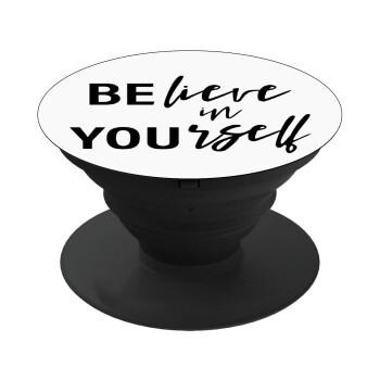 Believe in your self, Phone Holders Stand  Black Hand-held Mobile Phone Holder