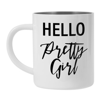 Hello pretty girl, Mug Stainless steel double wall 450ml