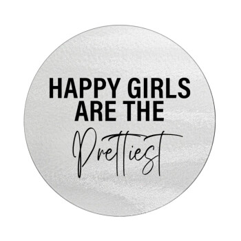 Happy girls are the prettiest, Επιφάνεια κοπής γυάλινη στρογγυλή (30cm)