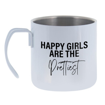 Happy girls are the prettiest, Κούπα Ανοξείδωτη διπλού τοιχώματος 400ml