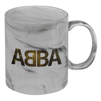 ABBA, Κούπα κεραμική, marble style (μάρμαρο), 330ml