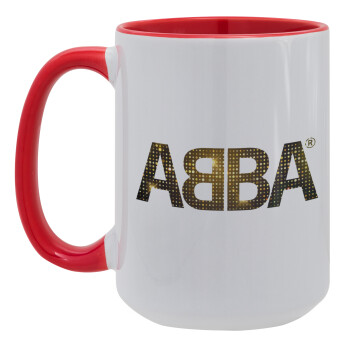 ABBA, Κούπα Mega 15oz, κεραμική Κόκκινη, 450ml