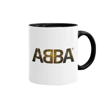 ABBA, Mug colored black, ceramic, 330ml