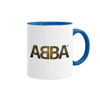 ABBA, Κούπα χρωματιστή μπλε, κεραμική, 330ml