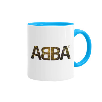 ABBA, Mug colored light blue, ceramic, 330ml