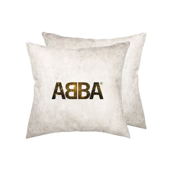 ABBA, Μαξιλάρι καναπέ Δερματίνη Γκρι 40x40cm με γέμισμα