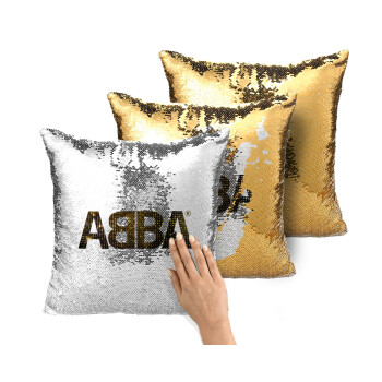 ABBA, Μαξιλάρι καναπέ Μαγικό Χρυσό με πούλιες 40x40cm περιέχεται το γέμισμα