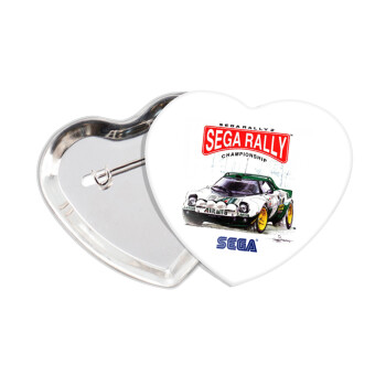 SEGA RALLY 2, Κονκάρδα παραμάνα καρδιά (57x52mm)