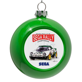 SEGA RALLY 2, Στολίδι Χριστουγεννιάτικη μπάλα δένδρου Πράσινο 8cm