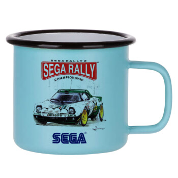 SEGA RALLY 2, Κούπα Μεταλλική εμαγιέ ΜΑΤ σιέλ 360ml