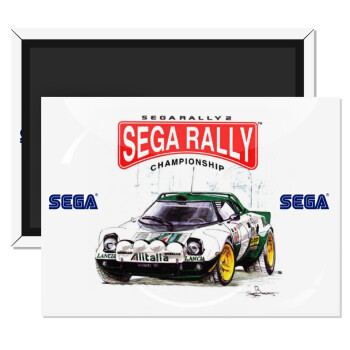 SEGA RALLY 2, Ορθογώνιο μαγνητάκι ψυγείου διάστασης 9x6cm