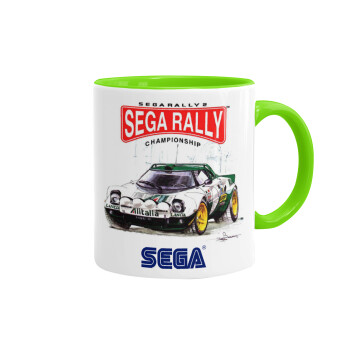 SEGA RALLY 2, Mug colored light green, ceramic, 330ml