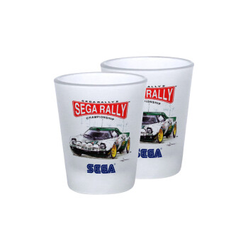 SEGA RALLY 2, Σφηνοπότηρα γυάλινα 45ml του πάγου (2 τεμάχια)