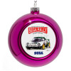 Purple Christmas tree ornament bauble 8cm