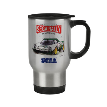 SEGA RALLY 2, Κούπα ταξιδιού ανοξείδωτη με καπάκι, διπλού τοιχώματος (θερμό) 450ml