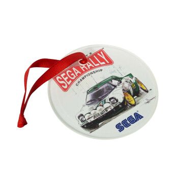 SEGA RALLY 2, Χριστουγεννιάτικο στολίδι γυάλινο 9cm