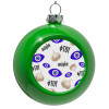 Green Christmas tree ornament bauble 8cm