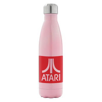 atari, Metal mug thermos Pink Iridiscent (Stainless steel), double wall, 500ml