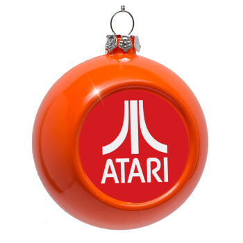 atari, Στολίδι Χριστουγεννιάτικη μπάλα δένδρου Πορτοκαλί 8cm