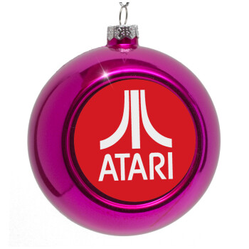 atari, Στολίδι Χριστουγεννιάτικη μπάλα δένδρου Μωβ 8cm