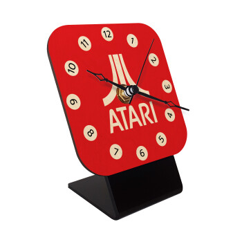 atari, Quartz Table clock in natural wood (10cm)